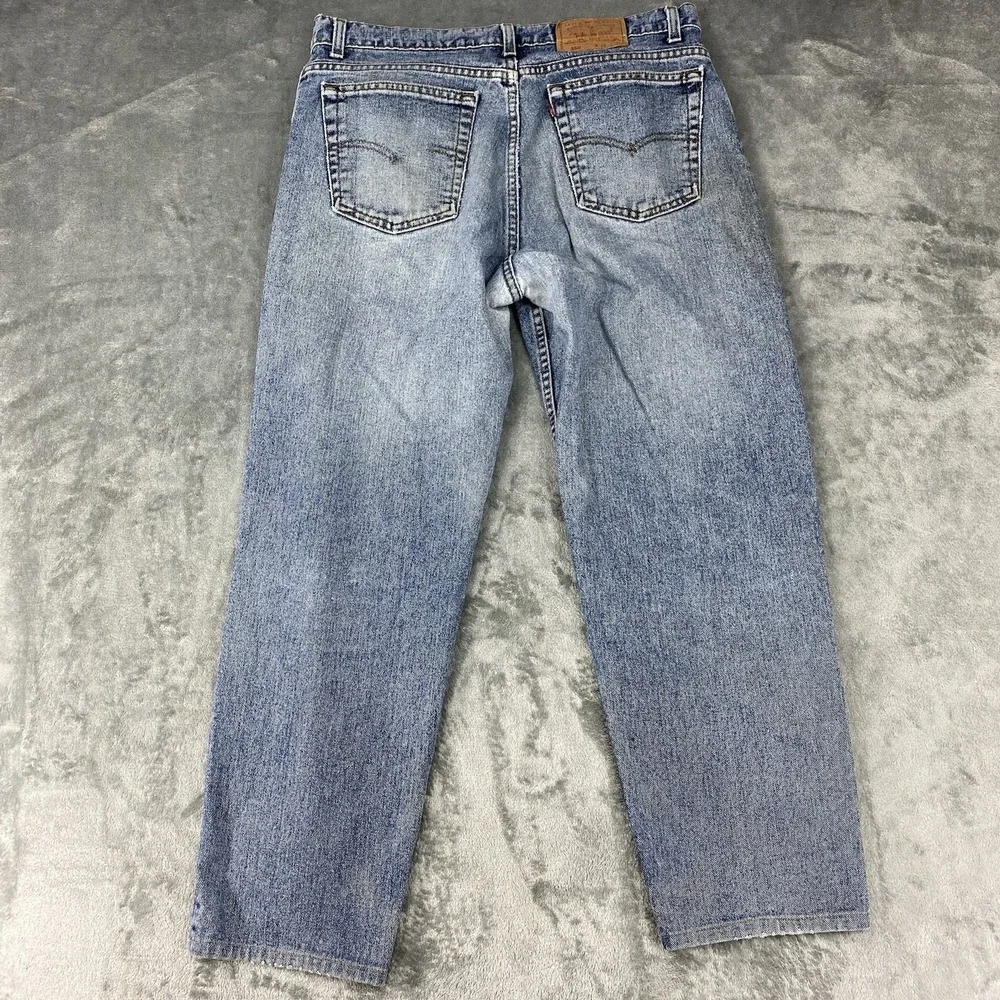 Vtg Levis Jeans Mens 36x32 (fit 35x28) Blue Light Wash 550 Made in‎ USA *READ*